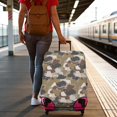 thumbnail image 3 of Stretch Luggage Cover XL(29-32in)– Elastic Travel Suitcase Protector with Handle Openings & Bottom Closure, Washable Polyester Spandex Suitcases Cover, Camouflage Print, 3 of 5