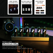 ITIGOITIE Imitation IPS Nixie Tube Clock,DIY ,RGB,LCD Screen,with Beautiful Gift Box