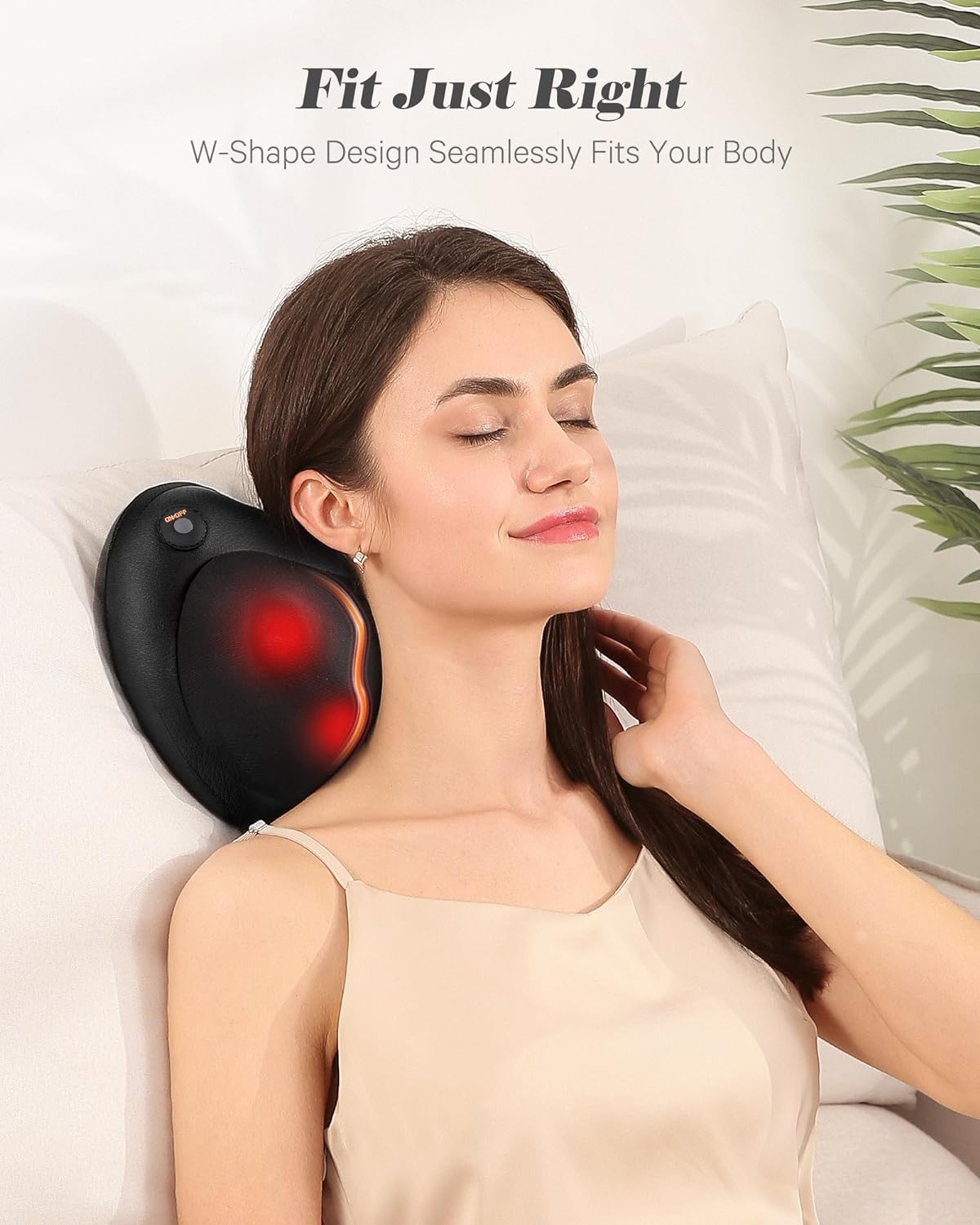 Naipo Shiatsu Neck Back Massager with Heat, Electric Massager Deep Tissue Kneading Massage to Relief Shoulder Muscles, Gift for Mom/Dad/Women/Men in Home Office and Car - image 5 of 12