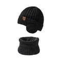 thumbnail image 3 of Winter Unisex Knitted Hat Scarf Set Warm Lined Ear Cold Weather Accessories, 3 of 3