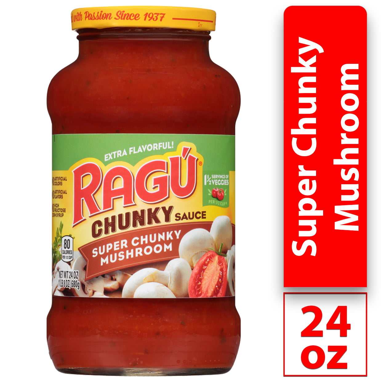 Ragú Super Chunky Mushroom Pasta Sauce, 24 oz. - Walmart.com - Walmart.com