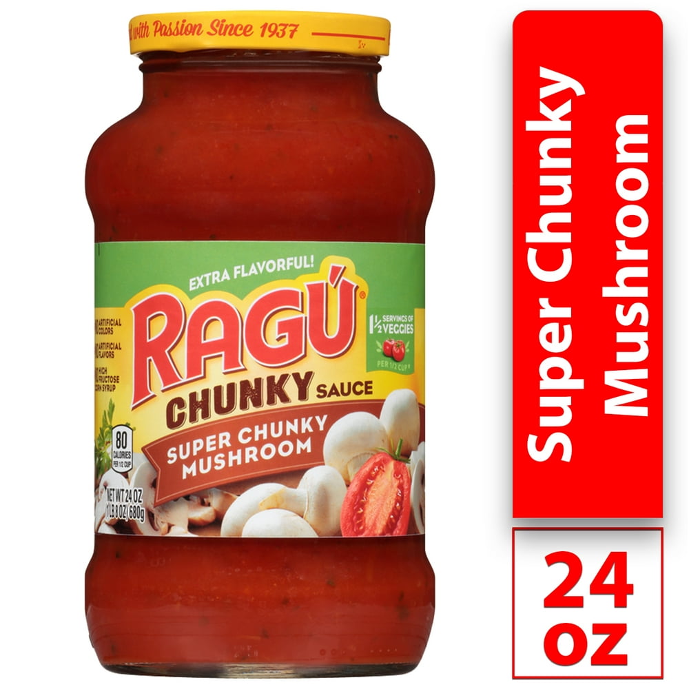 Ragu Super Chunky Mushroom Pasta Sauce, 24 oz.