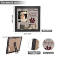 thumbnail image 5 of Unique Bargains Dog Memorial Gifts for Loss of Dog Personalized Keepsake Pet Memorial Frame Wooden Frame with Paw Print Design 9.06"x9.06" Black Gray, 5 of 6