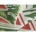 thumbnail image 4 of Ambesonne Vintage Quilted Bedspread Set 3 Pcs, Old Faded Funny Graphic, King Size, Green Red Ecru, 4 of 5