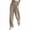 Brown, variant on Loopsun Women Full Length Pants Print Striped Daily Outfits Mid Waist Drawstring Pocket Casual Long Pants