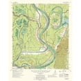 thumbnail image 3 of USGS 12x14 Black Modern Framed Museum Art Print Titled - Artonish Mississippi Quad - USGS 1967, 3 of 5