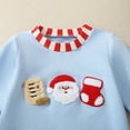thumbnail image 7 of Gelikeya Christmas Baby Clothes Toddler Boys Girls Rompers Long Sleeve Formal Outfits Cute Santa Design Jumpsuit Bodysuits (A04 Light Blue, 0-3 Months), 7 of 7