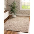 thumbnail image 2 of Unique Loom 3127992 10 x 13 ft. Solid Shag Rectangular Rug, Taupe, 2 of 5