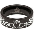 thumbnail image 5 of Celtic Claddagh Tungsten Carbide Ring, 5 of 9
