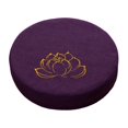 thumbnail image 3 of Round Yoga Meditation Cushion 16" Dia Zippered Cover Meditation Accessories Floor Pillow for Tea Decor Prayer Indoor Men Gifts Dark Violet 6cm, 3 of 10
