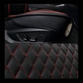 thumbnail image 5 of Deluxe PU Leather Car Seat Cover Breathable Universal Full Set 5-Seats Protector Black, 5 of 8