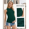 thumbnail image 3 of Women's 3 Pack Maternity Tank Tops Shirts Sleeveless Crew Neck Pregnancy Shirts Clothes, 3 of 6