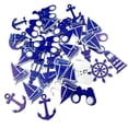 thumbnail image 2 of 100x Buttns de Mixtos 2 Agujeros Parte Posterior Plana Azul Decorativa para Manualidades de Hugo botones de madera, 2 of 6