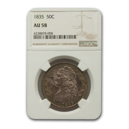 1835 Capped Bust Half Dollar AU-58 NGC
