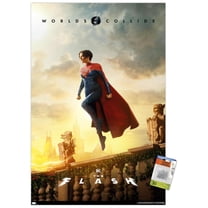 DC Comics Movie The Flash - Supergirl Flying One Sheet Wall Poster with Pushpins, 22.375" x 34"