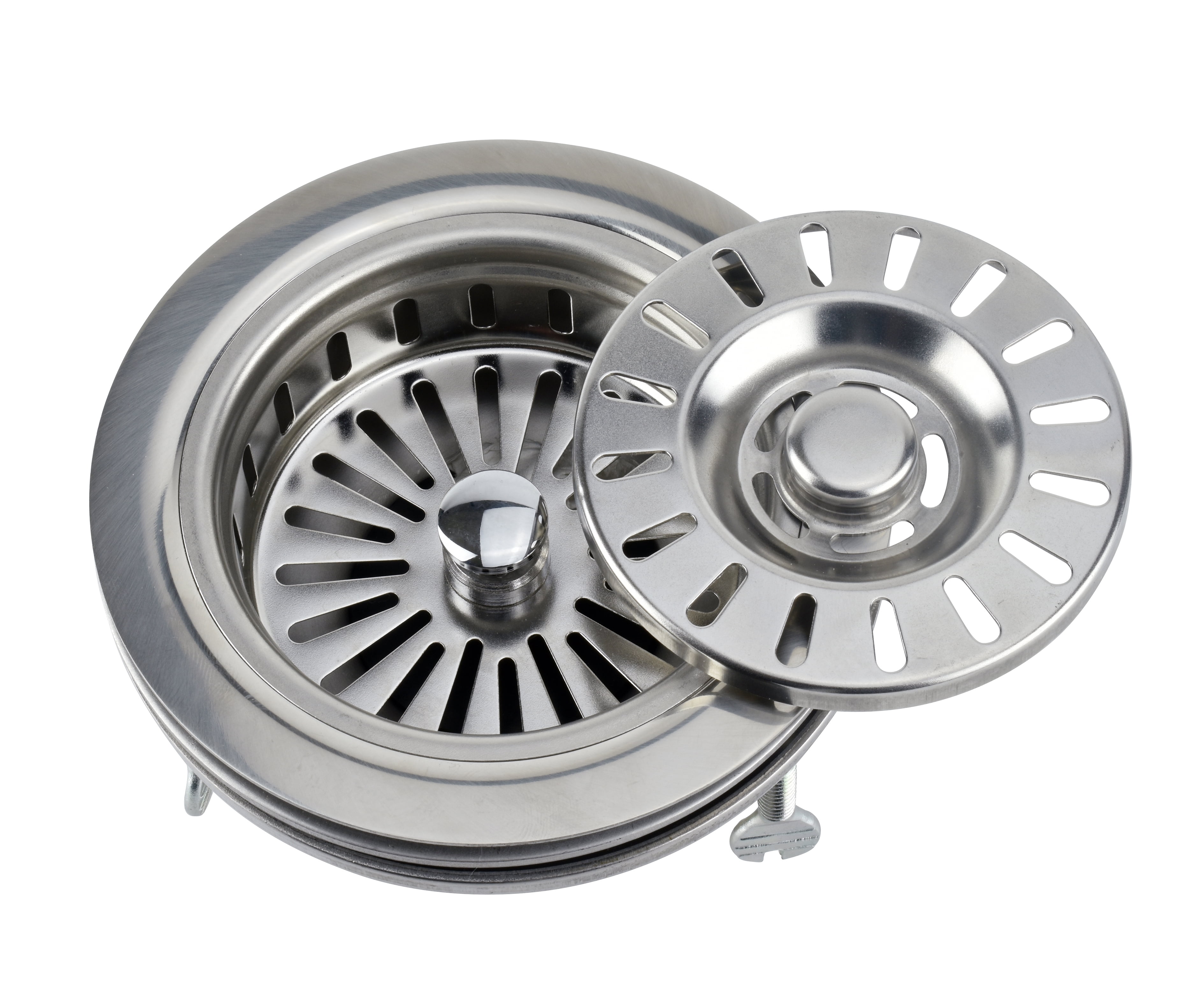 Keeney K5416TF Glass-Friendly Flat Top Kitchen Sink Strainer, Stainless Steel