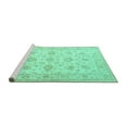 thumbnail image 2 of Ahgly Company Machine Washable Indoor Rectangle Persian Turquoise Blue Traditional Area Rugs, 5' x 7', 2 of 4