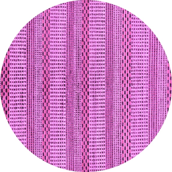 Ahgly Company Indoor Round Oriental Purple Modern Area Rugs, 8' Round