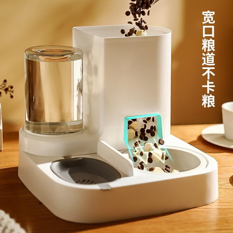 Pet Cat Supplies Automatic Cat Feeder Water Dispenser 2-in-1 Water Dispenser (Blue, Ceramic Bowl)