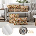 thumbnail image 6 of Fall Orange Maple Outdoor Waterproof Pillow Covers, Thanksgiving Autumn Leaves Retro Beige Decorative Rectangle Throw Pillowcase Sofa Cushion Sham for Patio/Couch/Chair, 20"x12" 2 Pack, 6 of 8
