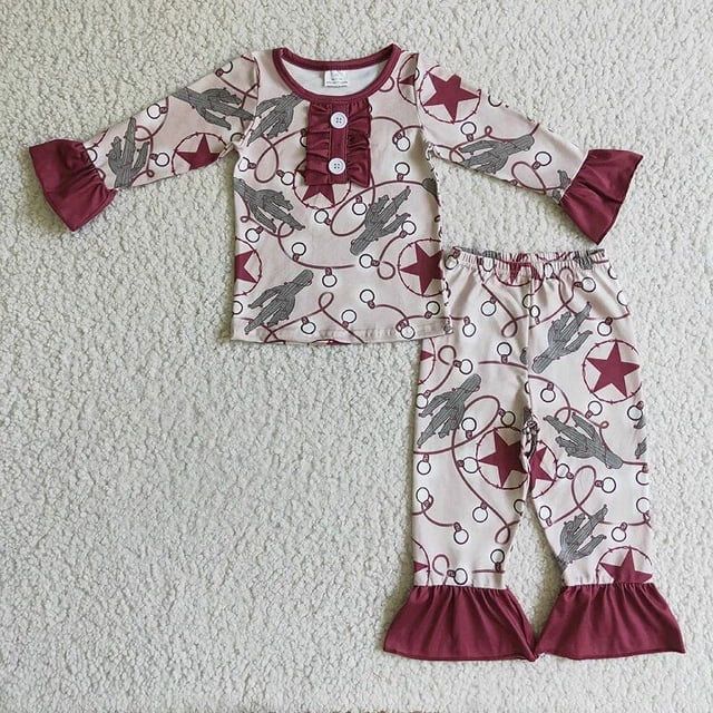 Venta al por mayor de pijamas de dinosaurios de Navidad para niños, conjunto de manga larga para niño y niña, pantalones para niños, ropa de dormir para niños pequeños, ropa de dormir