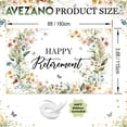 thumbnail image 3 of Mocsicka Happy Retirement Backdrop Wildflower Retirement Banner Party Decorations Photo Background 6x3.6 ft, 3 of 8