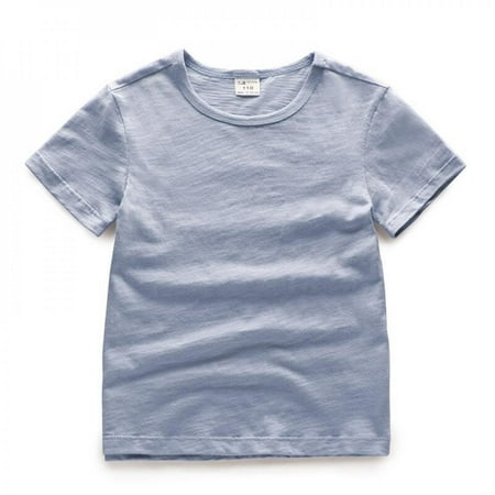 

Clearance Sale Newborn Baby Breathable Solid Color T-shirts Short Sleeves Summer Unisex Baby Girls Boy tops Infant T Shirt 0-8Y Baby Clothes