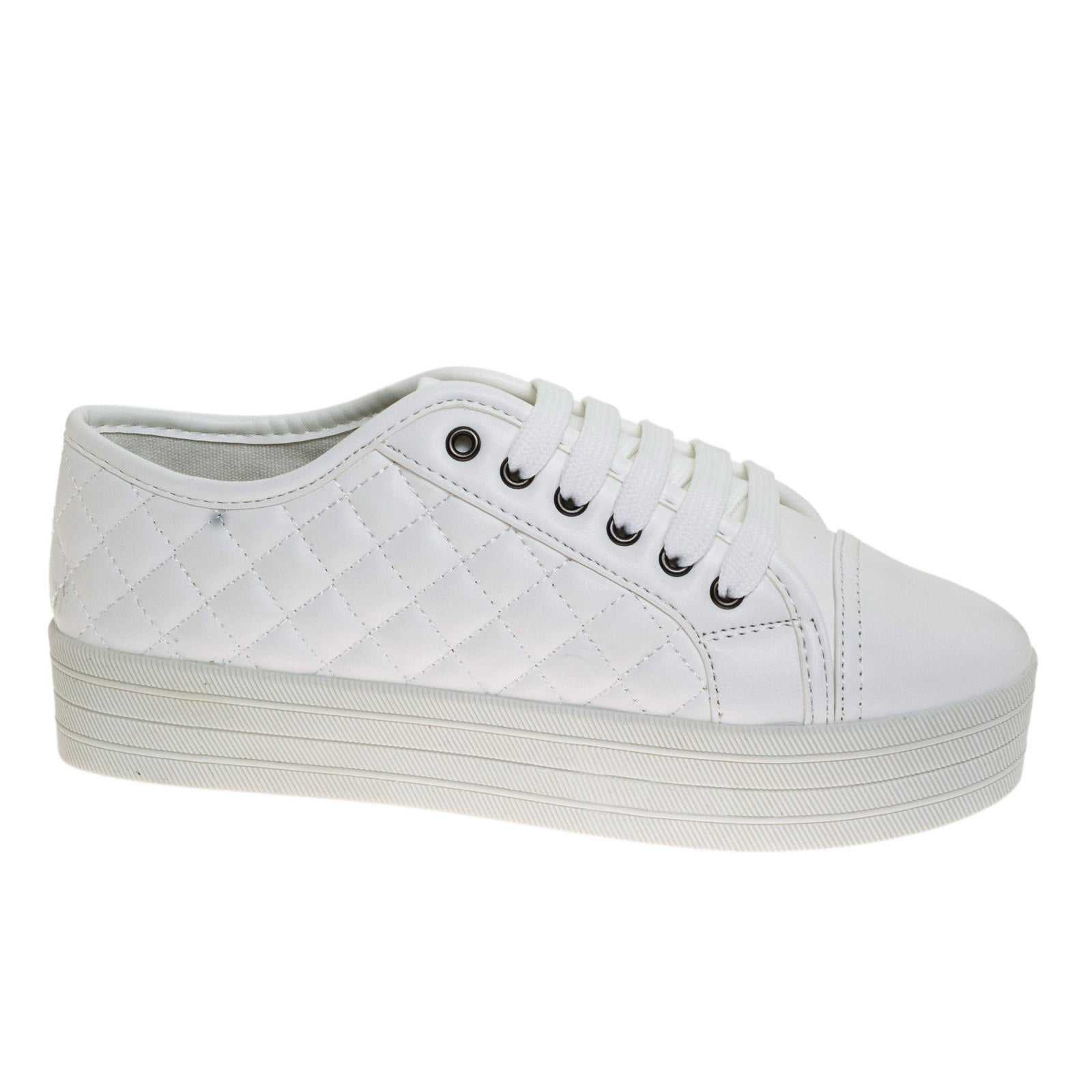 white leatherette sneaker