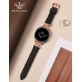 thumbnail image 5 of Wearlizer Leather Band Compatible with Samsung Galaxy Watch 8 40mm 44mm & Watch 8 Classic 46mm, Slim Dressy Genuine Leather Strap with D-Shape Metal Buckle for Women, 5 of 7