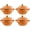 Orange, variant on Servette Home Pink Polka Dot Soup Ceramic Bowls with Lids and Handles - Set of 4