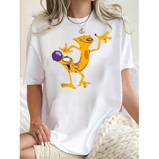 Women's T Shirts Summer Tops Simple Heart Graphic Shirts Sayings Short Sleeve Vacation Casual Blouse Thankful teeWomen's Fun Cartoon Character Print Tee - Casual Crew Neck Short Sleeve T-Shirt, Stre