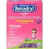 Childrens Benadryl Allergy Chewables Grape 20 Tablets Each