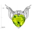 thumbnail image 3 of Star K� Claddagh Love Pendant Necklace With 8mm Heart Genuine Peridot, 3 of 9