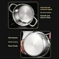 thumbnail image 3 of Injueey Olla caldo inoxidable de acero inoxidable con tapa de vidrio templado Cocina fácil sin levantar Inducción Cocina y Comedor, 3 of 6