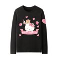 thumbnail image 1 of Camiseta de manga larga con articulación de Hello Kitty para mujer, Top periférico de Catone, ropa de algodón puro para niñas, 1 of 7