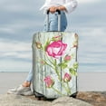 thumbnail image 3 of Lsque Vintage Wood Background with Floral Printed Luggage Cover, Travel Luggage Protector,Scratch and Dirt Resistant, Fits 18-32 Inch Luggage - Large, 3 of 9