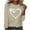 Khaki, variant on Womens Pullover Shirts Love Printed Trendy Fall Casual Loose Fitting Long Sleeve Round Neck Basic T-Shirt Tops,Army Green,S