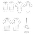 thumbnail image 3 of McCall's Misses' Vestido de manga raglán Patrón de costura Kit Código M8212 Tallas XS-S-M Multicolor, 3 of 5
