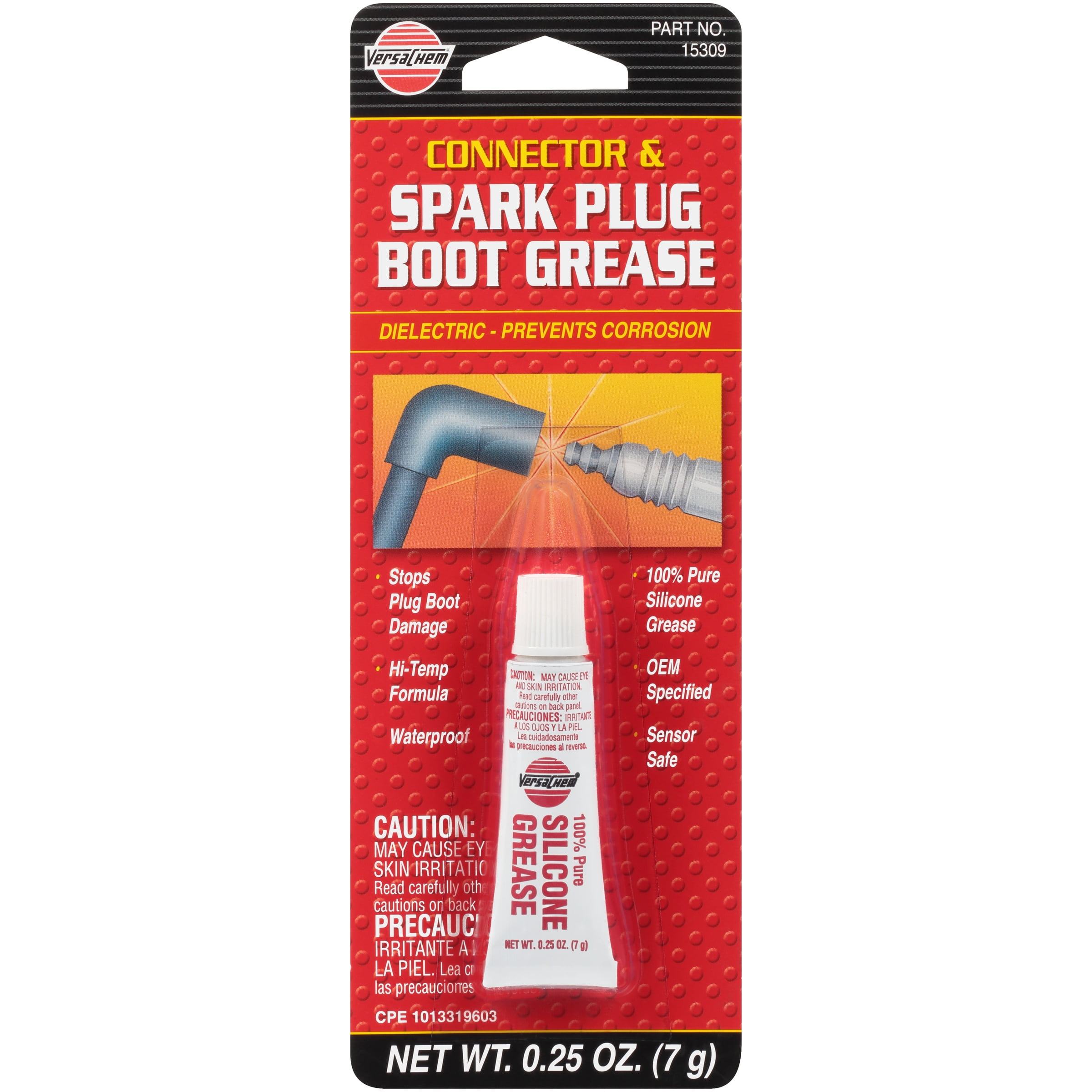 VersaChem 15309 Connector & Spark Plug Boot Grease 0.25 oz. Carded Pack
