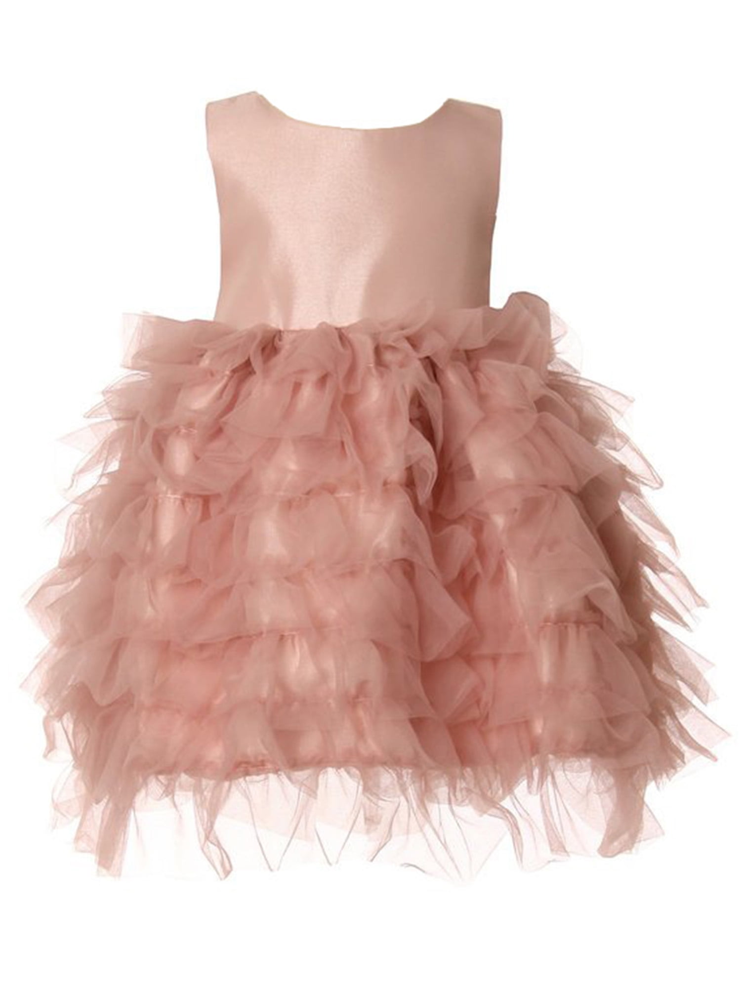 dusty rose baby girl dress
