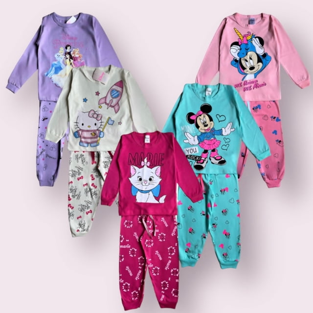 KIT 4 piezas Pijamas infantiles niña pijamas de invierno manga larga frío mujer ropa de dormir larga Deng Xun unisex