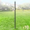 thumbnail image 2 of Fencer Wire Heavy Duty 8FT Outdoor Patio Steel Fencing Border Post, 16 Gauge Anti-Rust Metal Fence Post, 2” Diameter Decorative Garden Fence Post, Pack of 10, 2 of 8