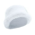 thumbnail image 4 of Clearance! Fdelink Trapper Hat Winter Hats Women Fashion Solid Color Mink Hat Windproof Warm Dome Hat Casual Plush in Winter White, 4 of 4