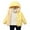 Yellow, variant on Godderr Boys Girls Hooded down Cotton Jacket for Baby Kids Solid Color Lightweight Cotton Coat Fleece Short Cotton Jacket with Pockets Winter down Jacket Tops for 1-7Y