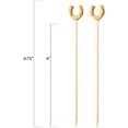 thumbnail image 2 of Lucky Horseshoe Sandwich Picks - 4.75" for Burgers, Grilling, or Any Equestrian Themed Event! Decorative Picks Made with Completely Biodegradable and Environmentally-Safe Bamboo Skewers – 100ct, 2 of 8