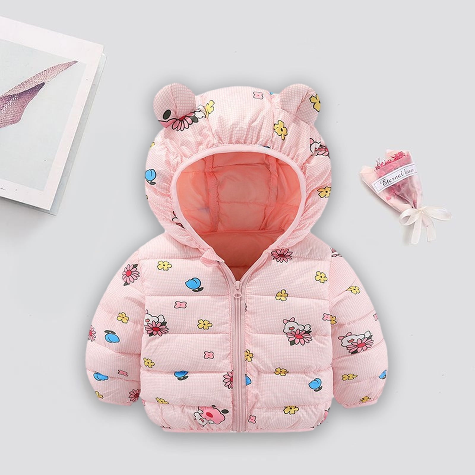 Baby Girl Boys And Girls Winter Coat Waterproof Fleece Lined Thick