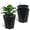 black, variant on Set of 2 Tall Planters with Wheels - 22.4 Inch Large Flower Pot for Patio, Deck, and Living Room