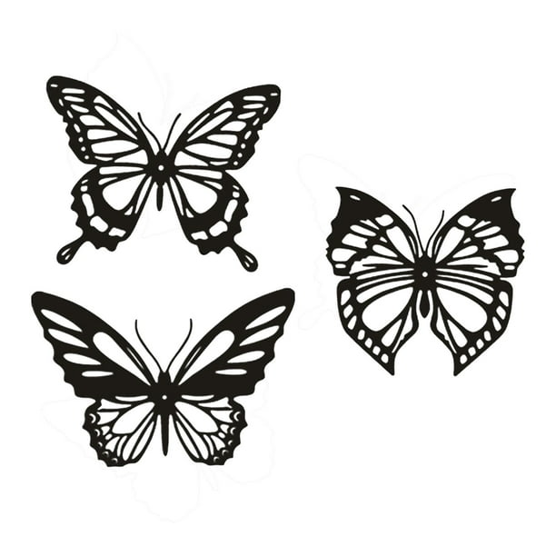 3 Pcs Fer Noir Papillon Décoration Murale pour les Amoureux des Papillons  Montage Mural Rustique 