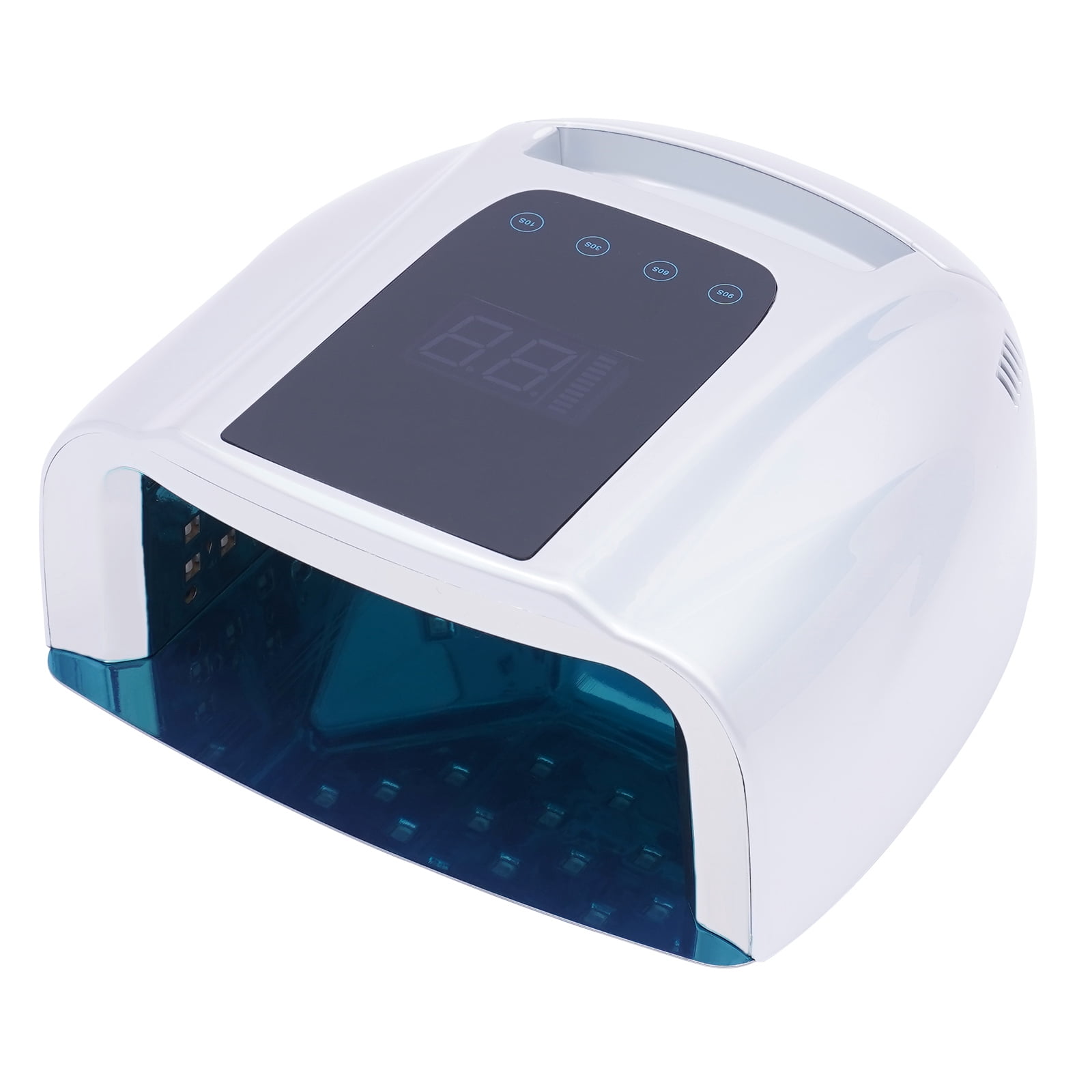 Professional Rechargeable 96W UV LED Portable Cordless UV Light for Nail Lamp Machine with Removable Stainless Steel Bottom,4 Timer Setting and Smart Sensor Nail Dryer (Silver)