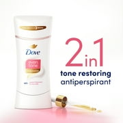 Dove Even Tone Womens Antiperspirant Deodorant Stick Peach Blossom & Rice Milk for All Skin, 2.6 oz